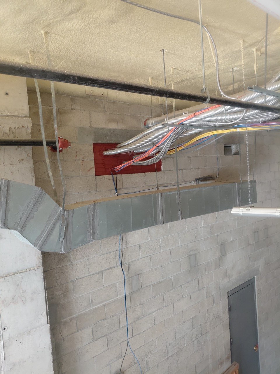 Wall penetration firestop assembly