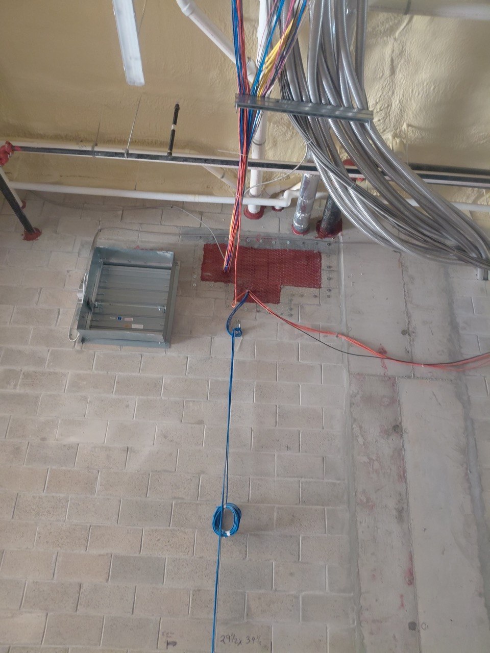 Floor penetration multi-trade firestop